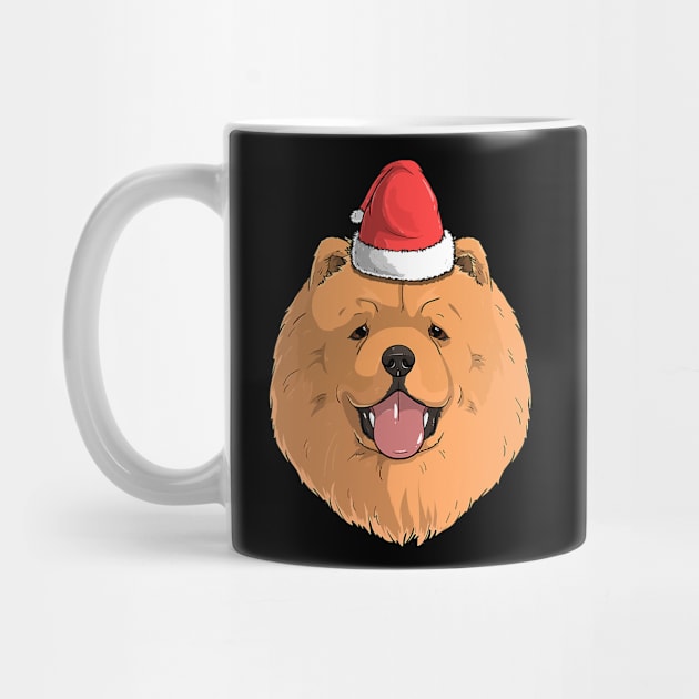 Chow Chow Dog Santa Claus Hat Christmas by IainDodes